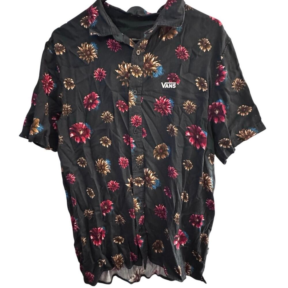 Vans Men’s Button Up Floral Top, Medium
